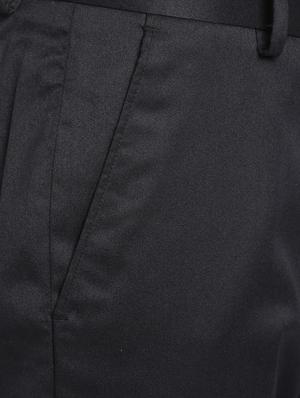 black solid flat front trousers formal trouser - 17191848 - Standard Image - 4