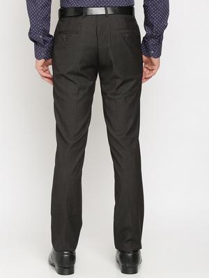 grey textured flat front formal trouser - 17191851 - Standard Image - 2