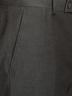 grey textured flat front formal trouser - 17191851 - Standard Image - 4