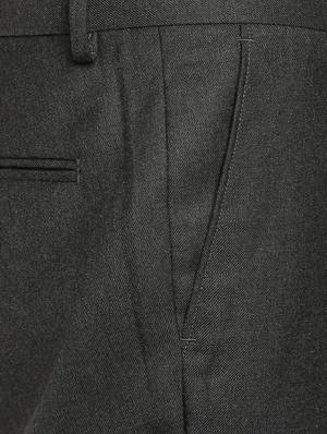 black solid flat front formal trouser - 17191853 - Standard Image - 4