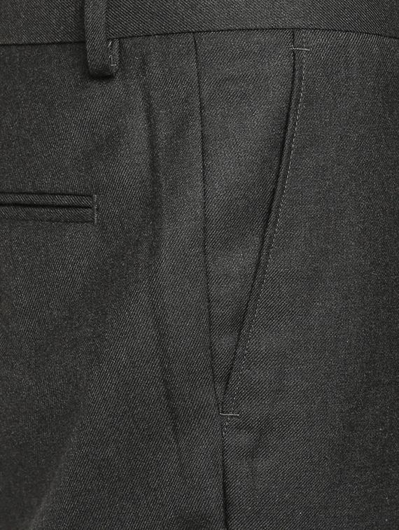 black solid flat front formal trouser - 17191853 - Zoom Image - 4