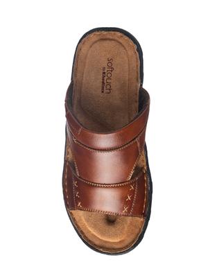 brown slip on slippers - 17192218 - Standard Image - 4