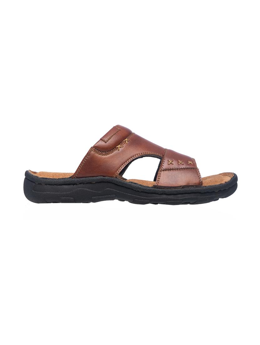 brown slip on slippers - 17192218 - Zoom Image - 2