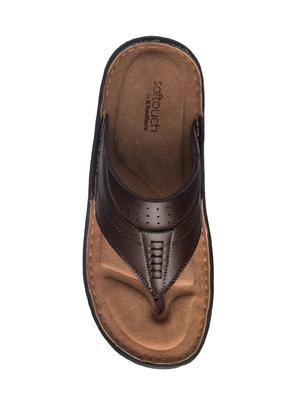 brown toe separator slippers - 17192233 - Standard Image - 4