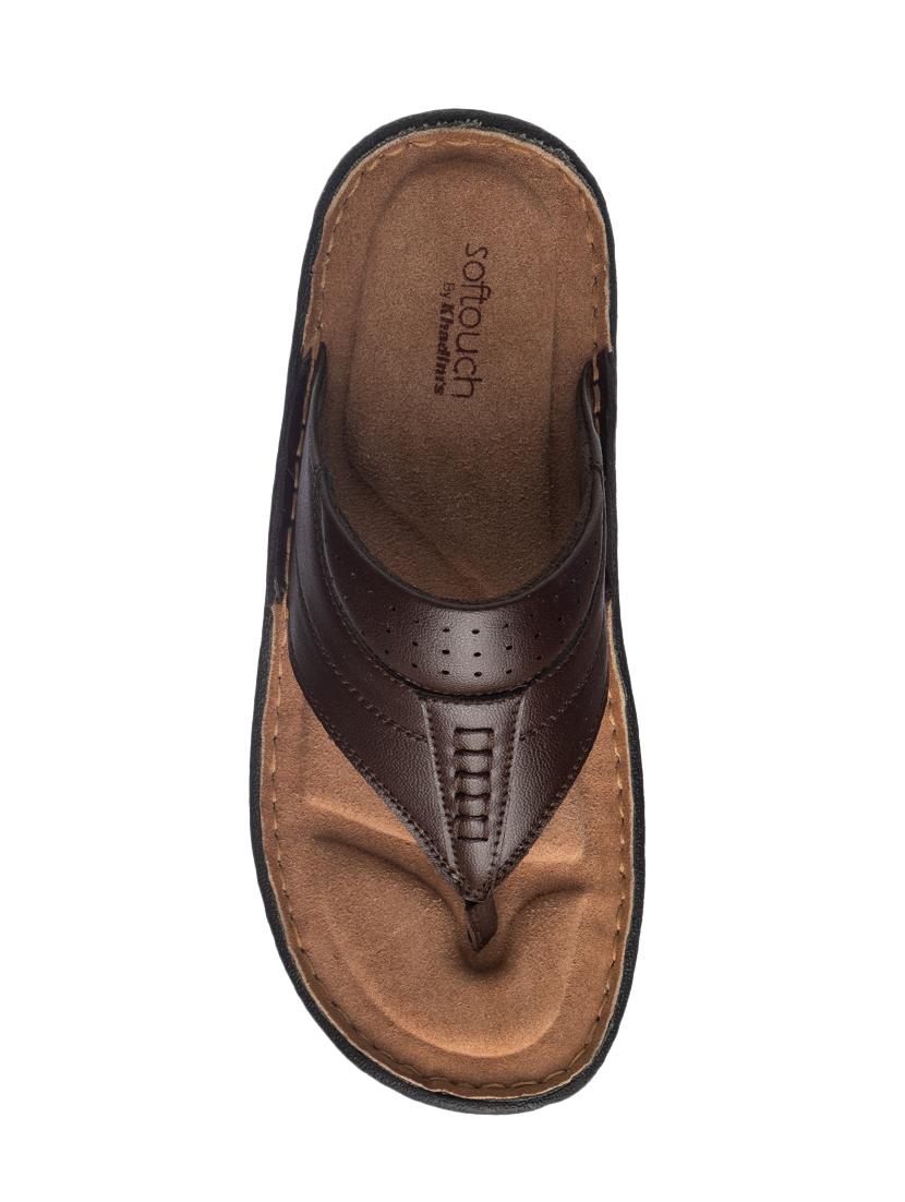 brown toe separator slippers - 17192233 - Zoom Image - 4