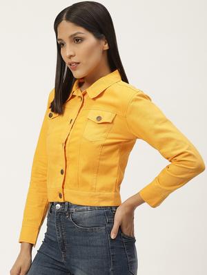yellow denim jacket - 17192248 - Standard Image - 2