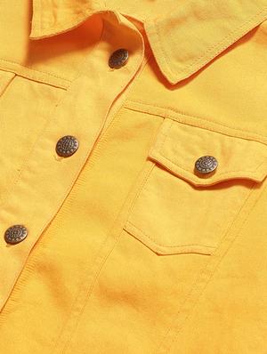 yellow denim jacket - 17192248 - Standard Image - 5