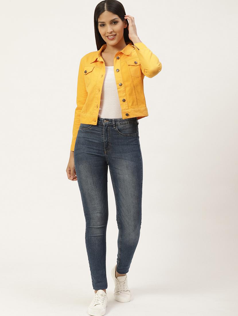 yellow denim jacket - 17192248 - Zoom Image - 4