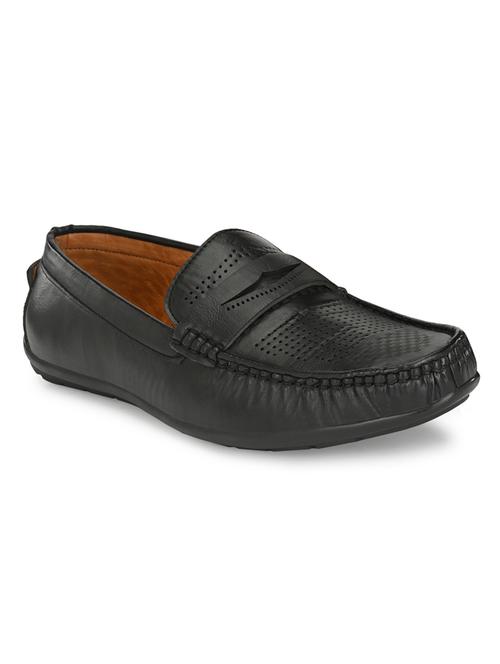 black slip on loafers - 17192540 - Standard Image - 1