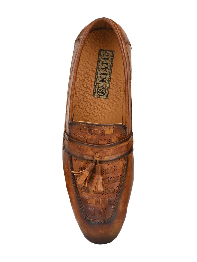 tan slip on loafers - 17192549 - Zoom Image - 4