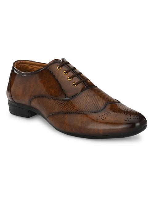 brown lace-up brouges - 17192566 - Standard Image - 1