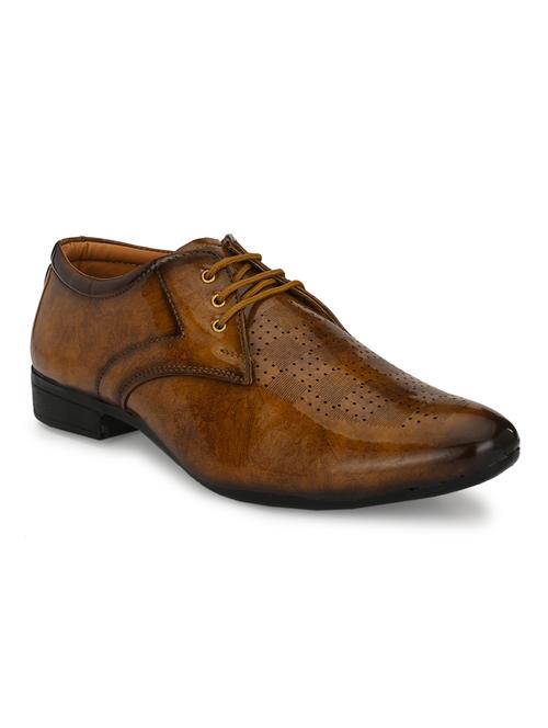 tan lace-up brouges - 17192573 - Standard Image - 1