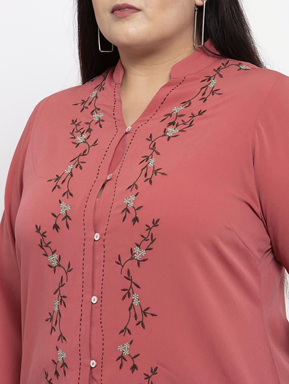 embroidered plus top - 17193246 - Zoom Image - 5