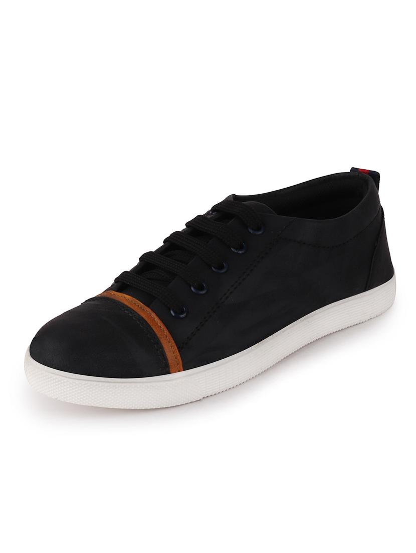 black leatherette sneaker - 17193519 - Zoom Image - 3