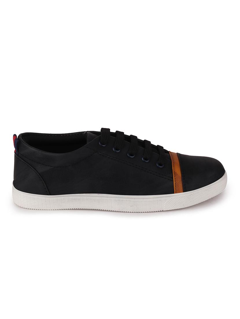 black leatherette sneaker - 17193519 - Zoom Image - 4