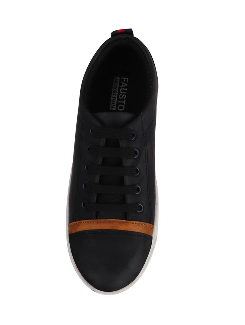 black leatherette sneaker - 17193519 - Zoom Image - 5