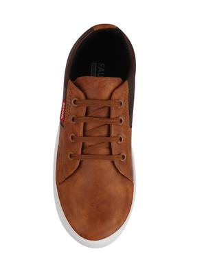 brown leatherette sneaker - 17193523 - Standard Image - 5