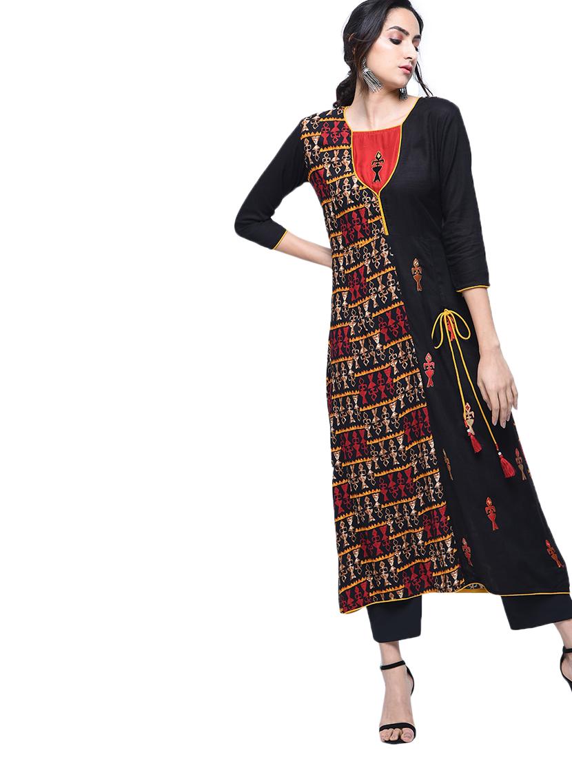 warli print a-line kurta - 17193623 - Zoom Image - 2