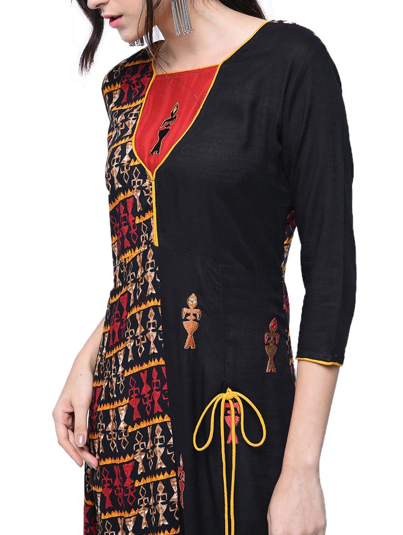 warli print a-line kurta - 17193623 - Zoom Image - 4