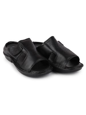 black slip on slippers - 17193767 - Standard Image - 2