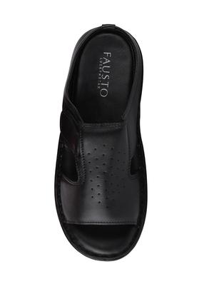 black slip on slippers - 17193767 - Standard Image - 5