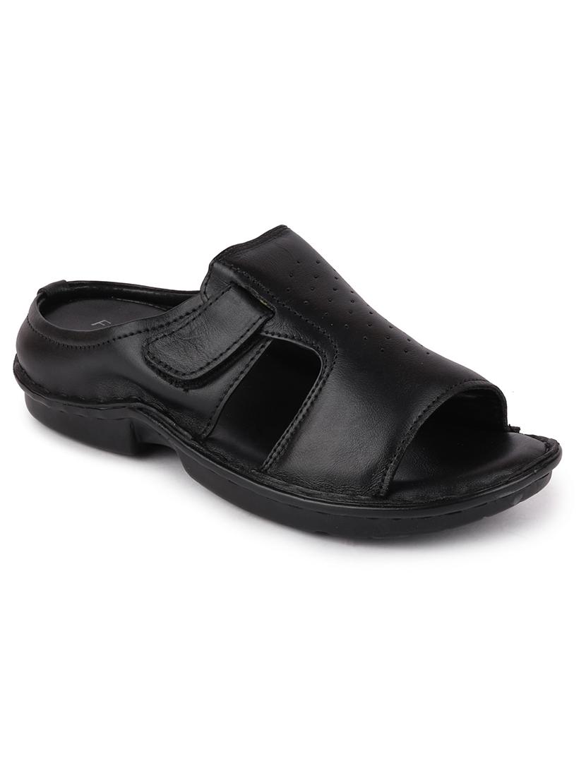 black slip on slippers - 17193767 - Zoom Image - 1