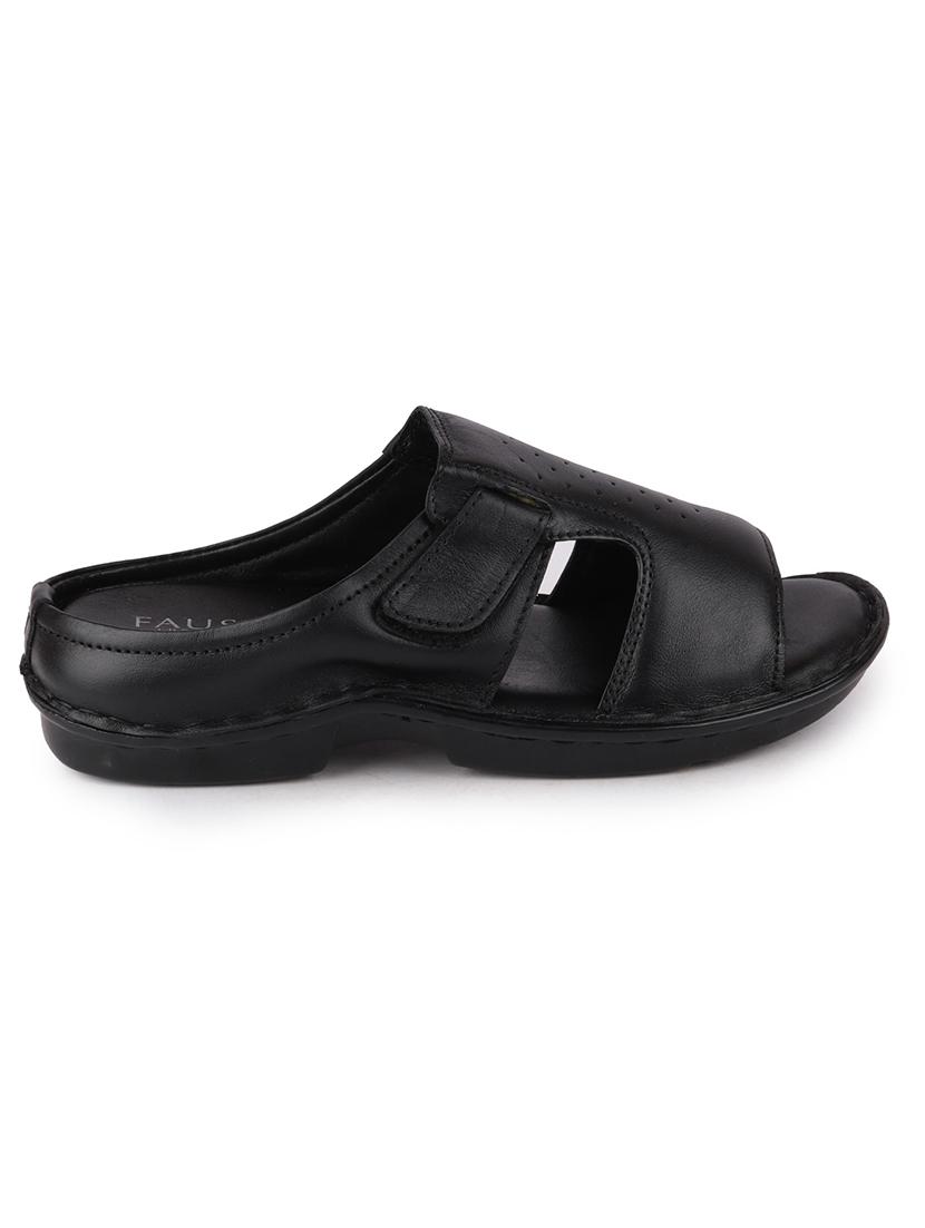 black slip on slippers - 17193767 - Zoom Image - 4