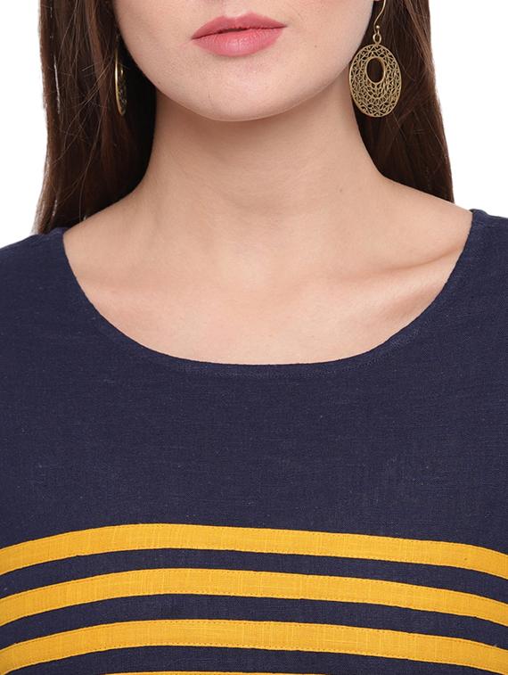 striped straight kurta - 17194268 - Zoom Image - 4