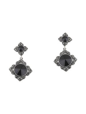 black metal drop earring - 17194361 - Standard Image - 2
