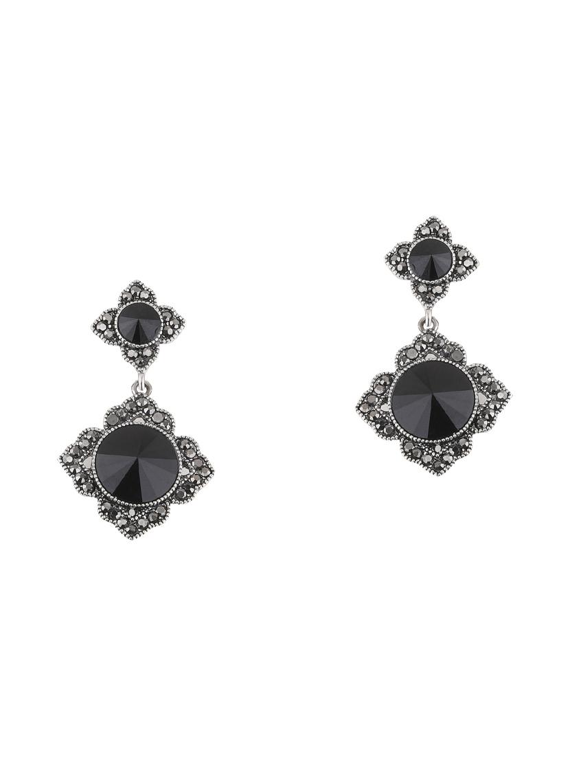 black metal drop earring - 17194361 - Zoom Image - 2