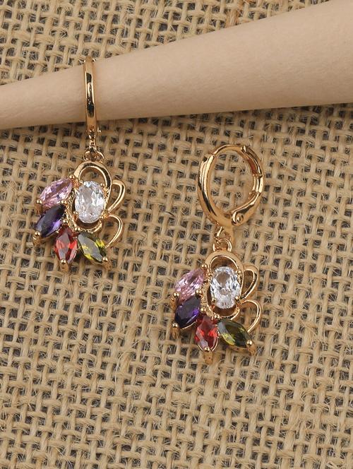 multi colored metal drop earring - 17194364 - Standard Image - 1