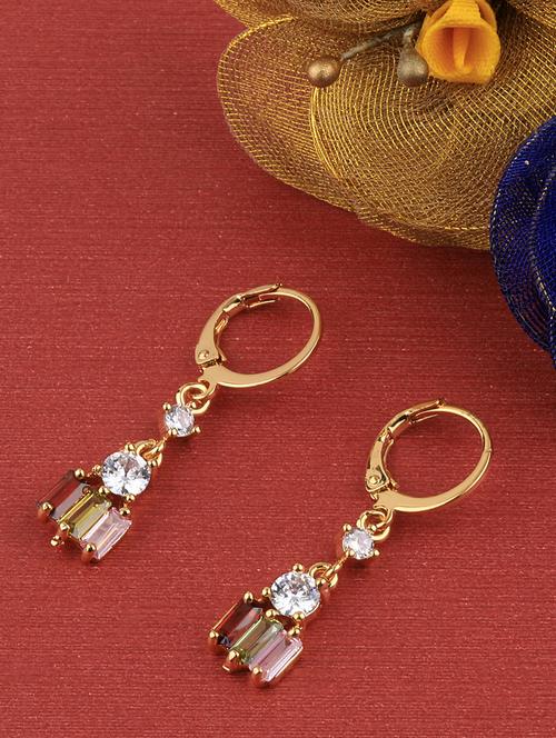 multi colored metal drop earring - 17194365 - Standard Image - 1