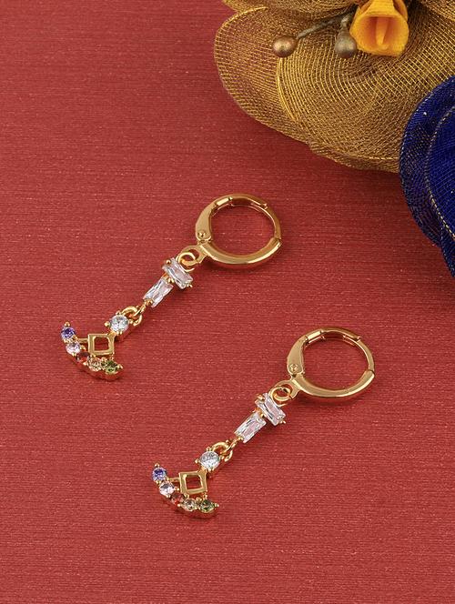 multi colored metal drop earring - 17194366 - Standard Image - 1