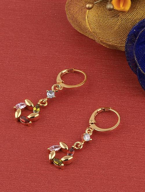 multi colored metal drop earring - 17194368 - Standard Image - 1