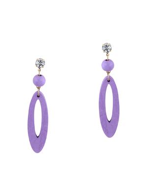 purple metal drop earring - 17194390 - Standard Image - 2
