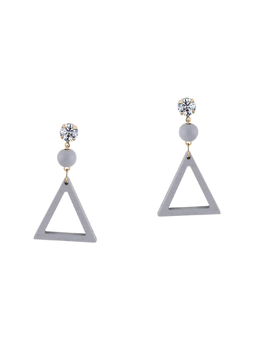 grey metal drop earring - 17194402 - Zoom Image - 2