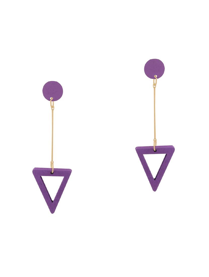 purple metal drop earring - 17194434 - Zoom Image - 2