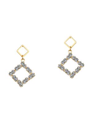 gold metal drop earring - 17194464 - Standard Image - 2