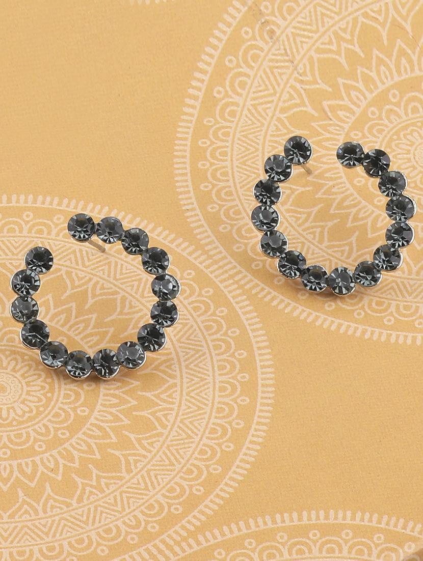 grey metal drop earring - 17194470 - Zoom Image - 1