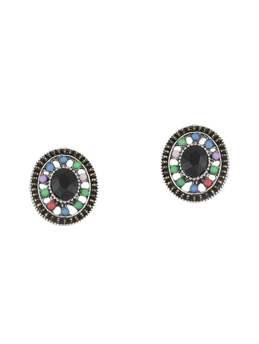 black metal studs earring - 17194485 - Zoom Image - 2