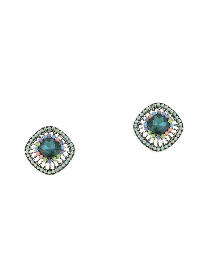 green metal studs earring - 17194498 - Zoom Image - 2