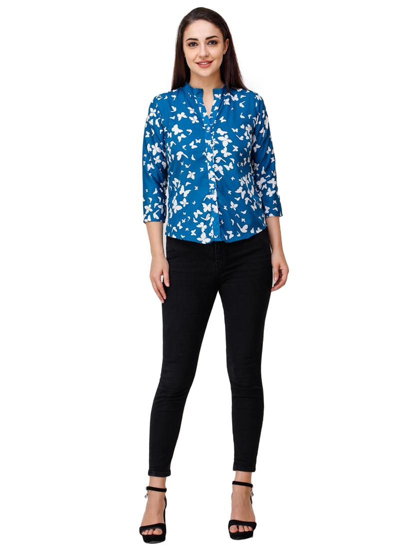 blue polyester regular shirt - 17194565 - Zoom Image - 4