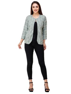 green polyester summer jacket - 17194569 - Standard Image - 4