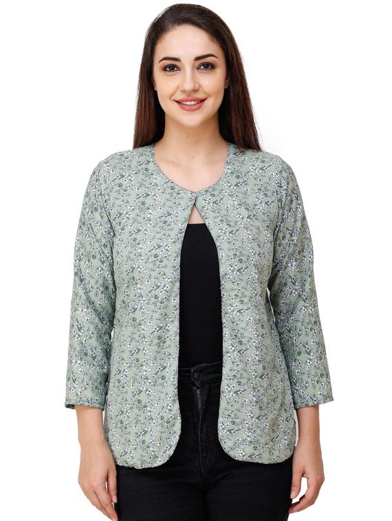 green polyester summer jacket - 17194569 - Zoom Image - 1