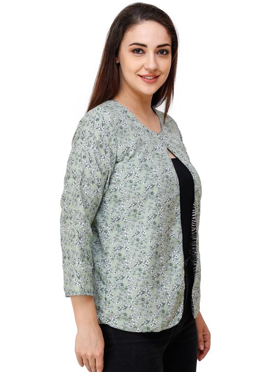 green polyester summer jacket - 17194569 - Zoom Image - 2
