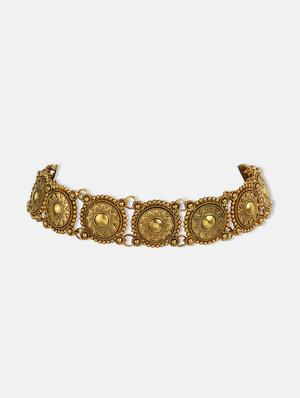 gold metal choker necklace - 17194874 - Standard Image - 2