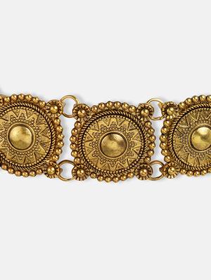 gold metal choker necklace - 17194874 - Standard Image - 3
