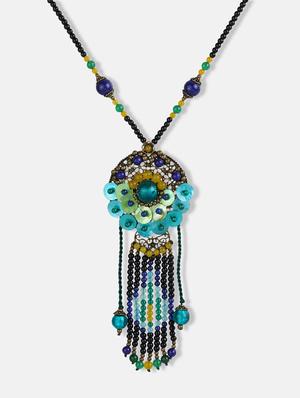 multi colored metal long necklace - 17194878 - Standard Image - 4