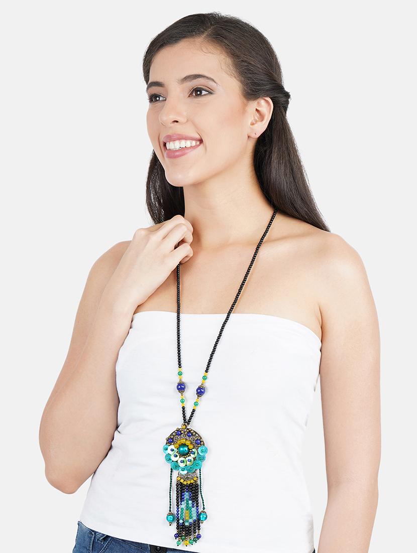 multi colored metal long necklace - 17194878 - Zoom Image - 1