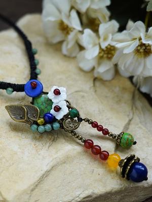 multi colored metal chain necklace - 17194879 - Standard Image - 2